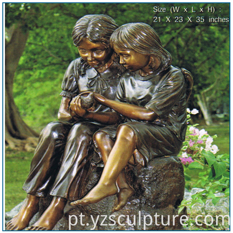 bronze children sculpture